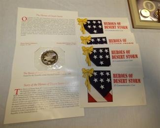 HEROS OF DESERT STORM COINS 