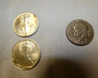 STANDING LIBERTY SILVER DOLLARS/IKE $1 