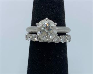 Tiffany Platinum and Diamond Wedding Set