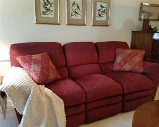 La-z-boy sofa with built-in recliners