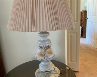 #91	Antique hand painted table lamp	$12.00
