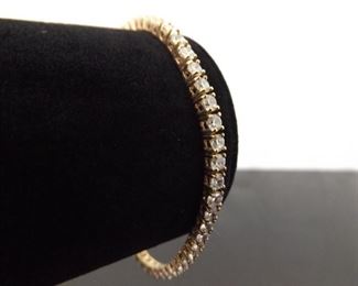 .925 Sterling Silver Crystal Vermeil Bracelet
