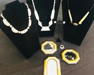 Bone & Ivory Jewelry & Mirrors 