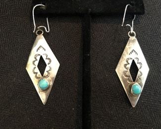 Sterling Turquoise Earrings 