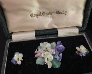 English Bone China Jewelry Set 