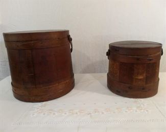 2 large shaker boxes with handles