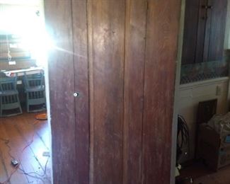 Standing Corner Triangular Cabinet hinged door with 7 shelves. 