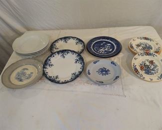 Assorted China Plates