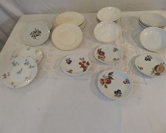 Assorted China Tea and Dessert Plates
