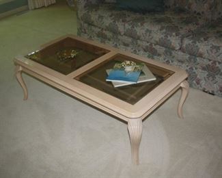 GLASS INSET COFFEE TABLE