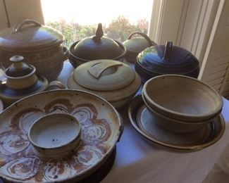 Handmade pottery pieces