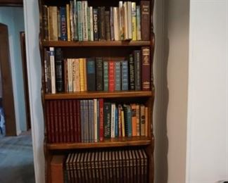 book case, books