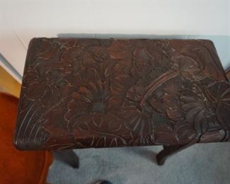 top of carved table