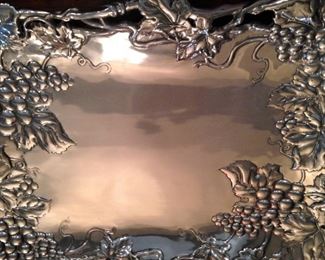 Large Arthur Court grape pattern platter