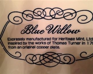 "Blue Willow" made for Heritage Mint