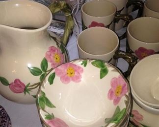 Pitcher, small bowls, mugs, and more