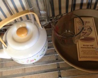 Tea kettle; new Pampered chef pizza stone