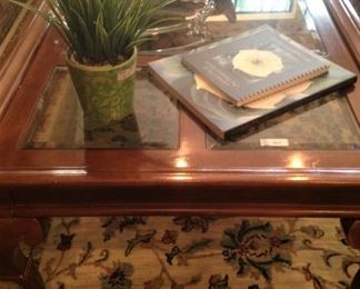 Glass top coffee table