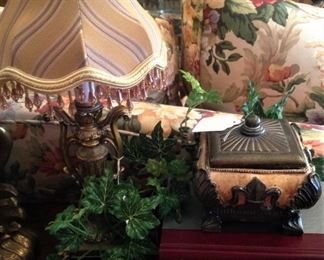 Small yellow shade lamp