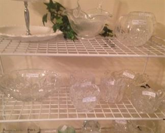 Serving pieces; rose bowls