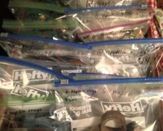 Packaged napkin rings