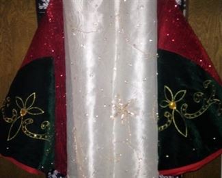 Christmas table cloth and Christmas tree skirt