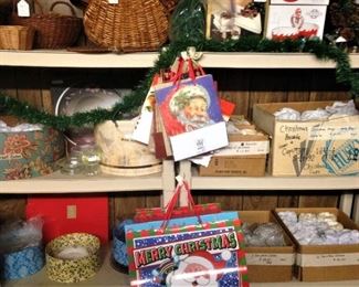 Decorative gift boxes and sacks