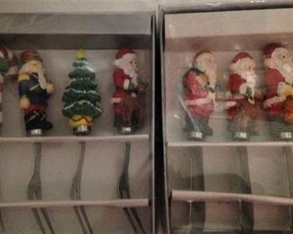 Christmas  hors d'oeuvres forks/spreaders  