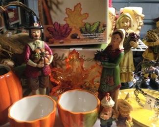Pilgrims and other fall decor