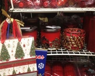 Christmas candles and bags
