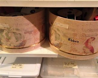 Boxes of ribbon