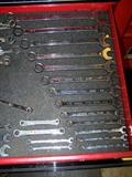 4th drawer right side
Large set of MAC Flat Wrenches
Also many more flat wrenches in bags