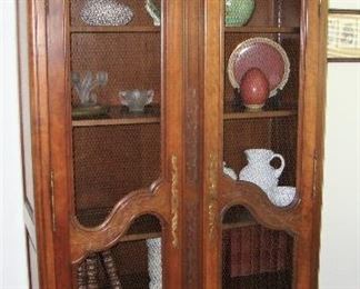 IF YOU'RE IN THE MARKET FOR A DISPLAY CABINET, LOOK NO FURTHER! THIS IS A COLLECTORS EDITION by BAKER FURNITURE CO. AN OUTSTANDING PIECE OF FINE FURNITURE. HAS MESH WIRE FRONT (SEE NEXT PIC)
