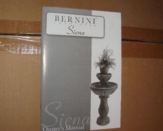 BRAND NEW IN BOX BERNINI "SIENA" FOUNTAIN. RECHARGEABLE WITH COLOR CHANGING LIGHT & REMOTE