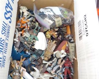 A full box of star wars toys