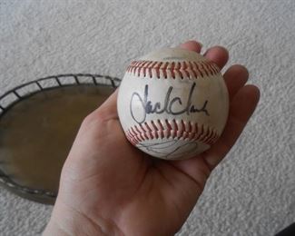 Signed by Jack Clark baseball