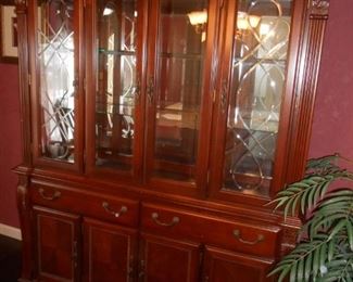 Beveled glass door china cabinet