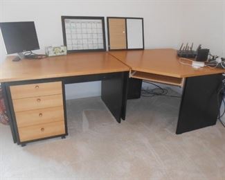 Corner desk unit