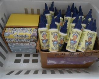 We have approximately 20 boxes of Grandma's spot remover, hand cream etc. on the second floor.