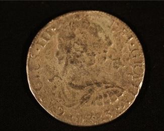8. 1783 Spain El Cazador shipwreck 8 Reales Spanish Cob Coin