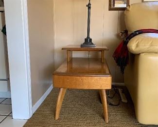 One of two Heywood Wakefield side tables in excellent condition