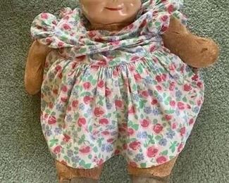 Yep it’s a really old kewpie doll!!!! Composition head and puffy soft body. Circa 1925. ( back of head has a bit of damage)