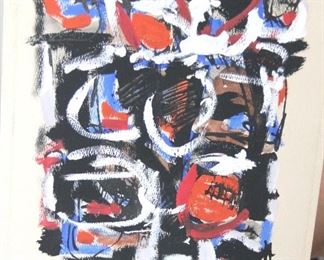 Gouache on paper unframed abstract  artist signed Rafael Franceschi. Measures  12x9 unframed and unmatted ,   Spain 1968. 15 x 12 1/2”   - $45.00