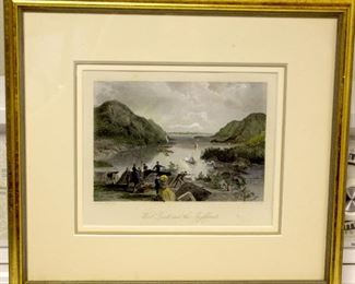 Series of 4 engravings professionally framed and double matted by Jules Spiegel  Gallery in Englewood, NJ. Engravings all hand colored with gold leaf frame- sold as a set $595 - each one measures 14"x 12"  1. W. H.Bartlett. View of Hudson city and Catskills mountains.
2. By  S. V. Hunt - Depicting West Point and the highlands dated 1869                                                                       3. By F. B. Schilling depicting New York bay from the narrows circa 1860s Painted for the proprietor Herman J. Meyer the Villa on the Hudson in Weehawken .                                                                                        4.By W.H. Bartlett depicting New York bay from the telegraph station
