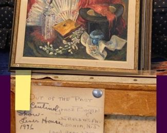   Oil on canvas signed by local article Grace Bogert. Wood frame with a linen mat. Art show 1996.  30x 26 framed Titled:  Out of the Past       $175.