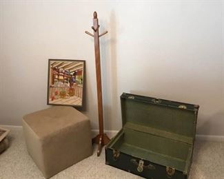 Chest Coat Tree Cross stitch and Ottoman