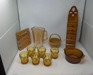 Lovely Golden Brown Glassware