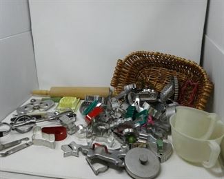 Vintage Cookie Cutters and Baking Items