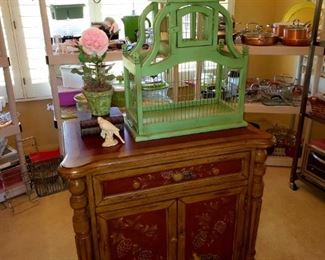 Beautiful Hand-painted Cabinet, Decorative Bird Cage