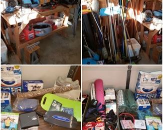 exercise equipment,garden tools,knee braces,circular saws,nuts bolts,screws,
